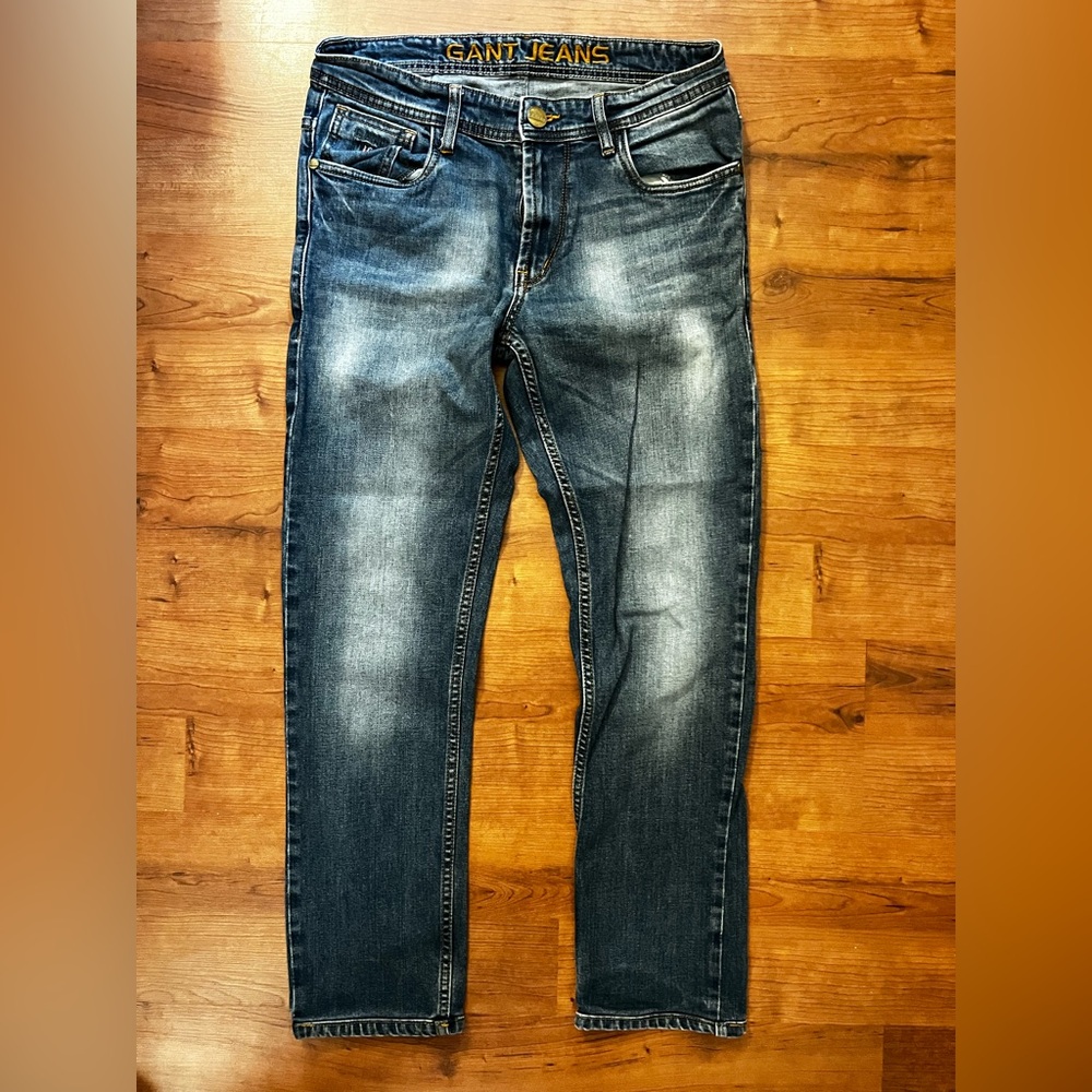 Gant Mens Straight Leg Medium Wash Jeans size 34x34